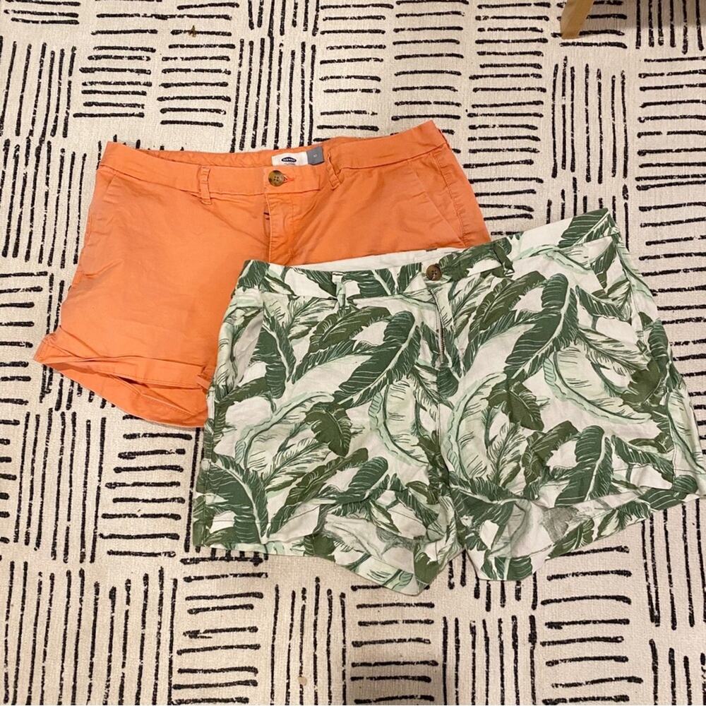 Old Navy Coral and Palm Shorts Bundle Size 10